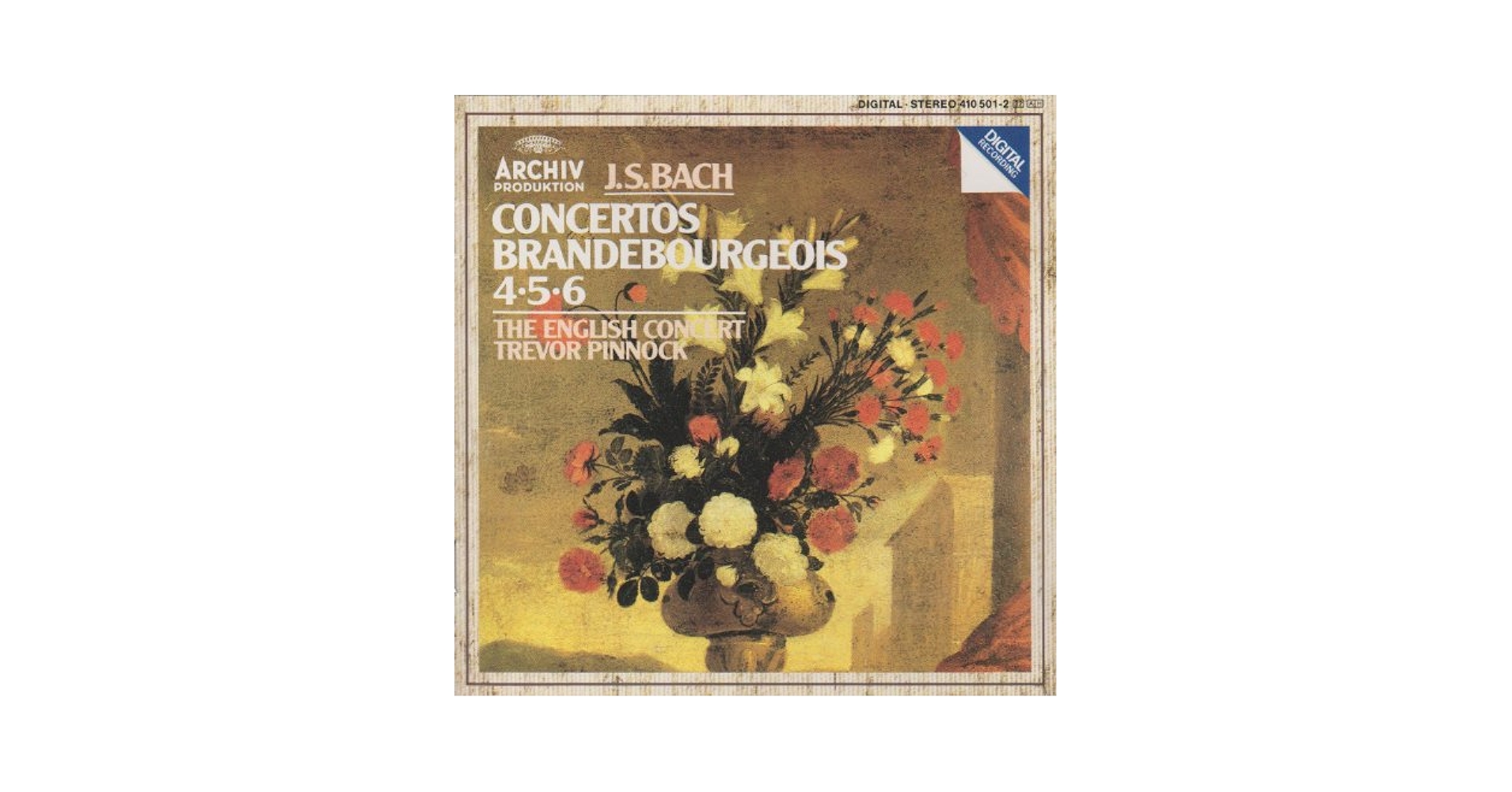 独LP Trevor Pinnock Bach: Brandenburgische Konzerte 4 5 6 4105011 ARCHIV PRODUKTION /00400 Johann S Bach, Trevor Pinnock, English Concert - Brandenburg